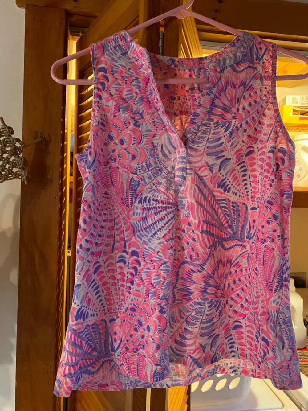Lilly Pulitzer Pink & Purple V Neck Tank Top